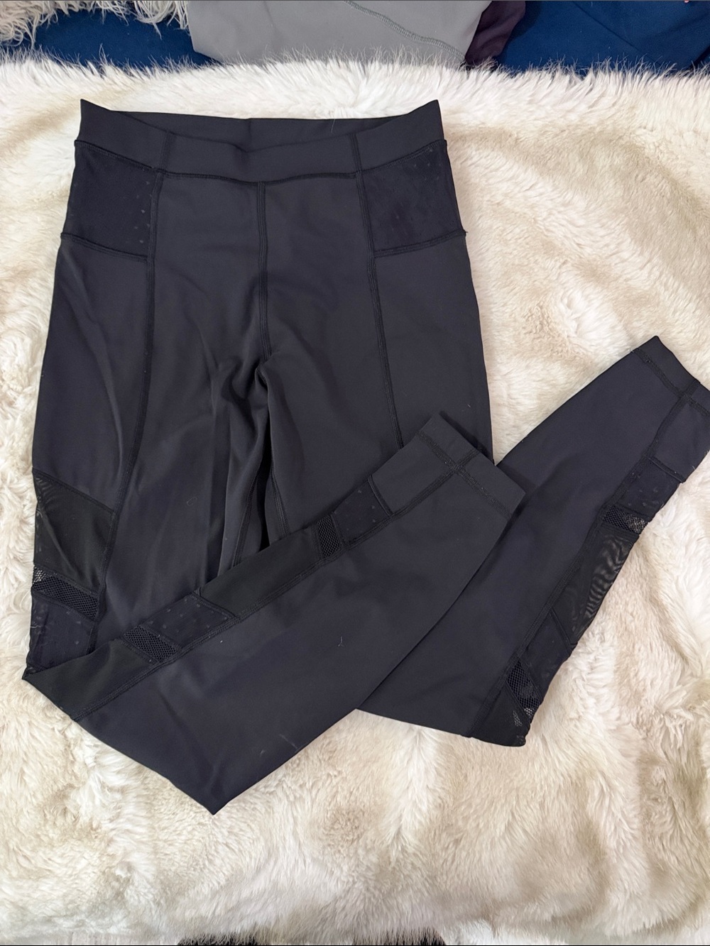 lululemon athletica Black Mesh-Panel Leggings